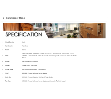 Y-Series Slim Shaker Maple